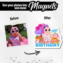 Load image into Gallery viewer, Personalized Magnets for My First Birthday
