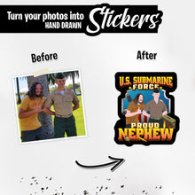 Load image into Gallery viewer, Personalized Stickers for My Nephew is in the Navy 
