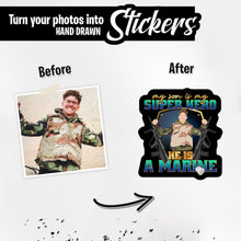 Load image into Gallery viewer, Personalized Stickers for My Son is a Marine
