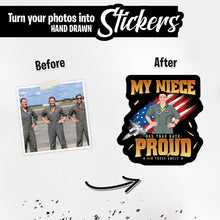 Load image into Gallery viewer, Personalized Stickers for My Uncle served on air force
