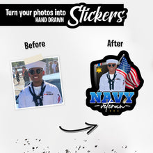Load image into Gallery viewer, Personalized Stickers for Navy Veteran 
