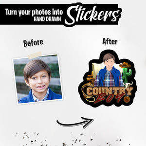 Personalized Stickers for Personalzied country boy 