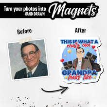 Load image into Gallery viewer, Personalized Magnets for Really Cool Grandpa
