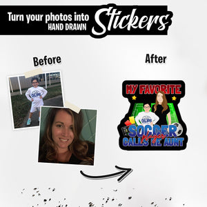 Personalized Stickers for Soccer aunt stickers