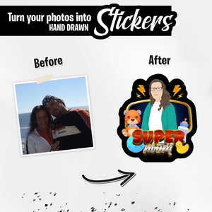 Personalized Stickers for Super Mom 
