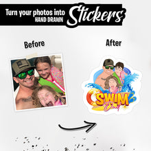 Load image into Gallery viewer, Personalized Stickers for Swim Dad
