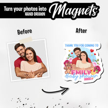 Load image into Gallery viewer, Personalized Magnets for Thank You for Coming Baby Shower Name
