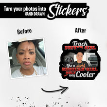 Load image into Gallery viewer, Personalized Stickers for Truck Driver Girl
