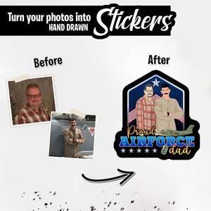 Personalized Stickers for USAF Dad 