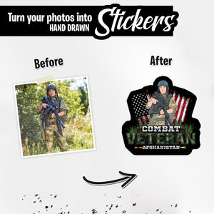 Personalized Stickers for Afghanistan veteran