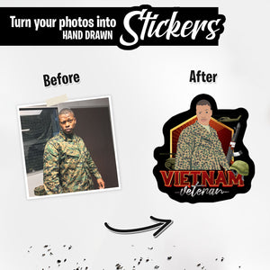 Personalized Stickers for Vietnam veteran