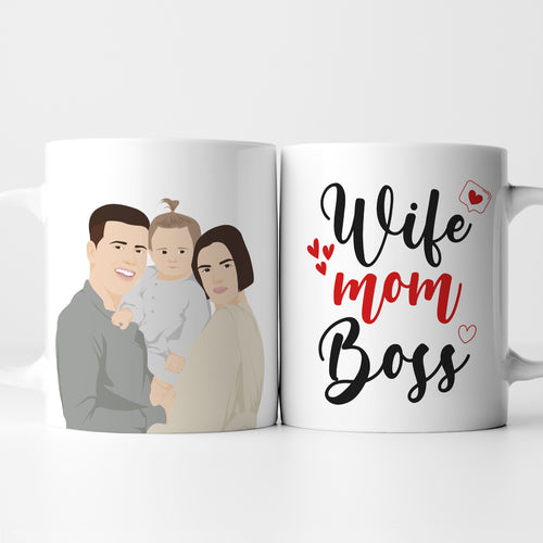 Personalized Mom Mug Wife Mom Boss Custom