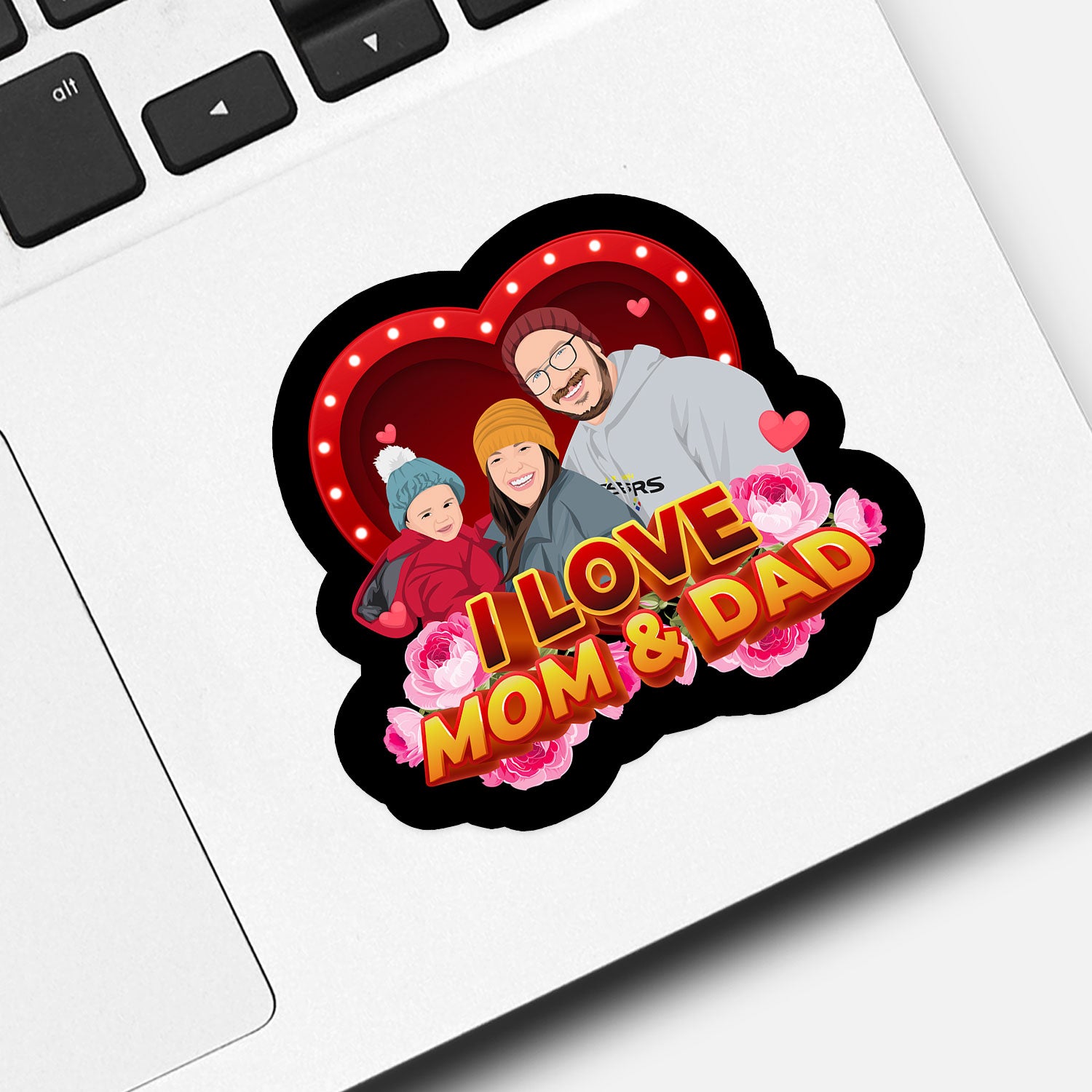Personalized Mom and Dad Stickers – Personalized Drawing Gifts