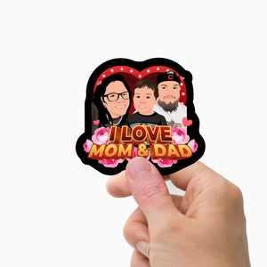 Personalized Mom and Dad Stickers Personalized