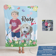 Load image into Gallery viewer, Personalized My Dog Best Friend fleece blanket

