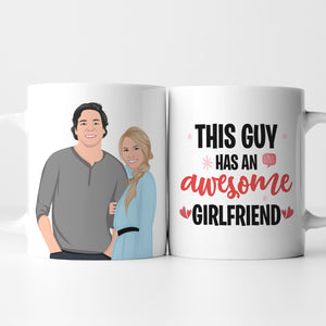 Personalized My Girlfriend is Awesome Mugs