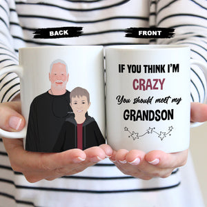 Personalized Photo Crazy Grandson Mug
