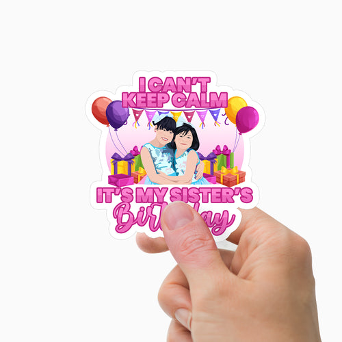 Personalized Sisters Birthday Sticker