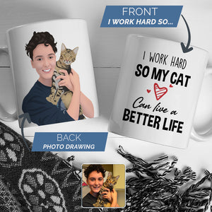 Personalized So My Cat Can Live Better Funny Cat Mug