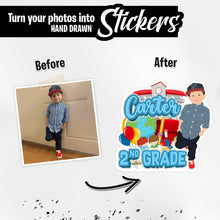 Load image into Gallery viewer, Personalized Stickers for 1st Grade Name
