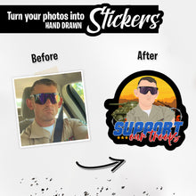 Load image into Gallery viewer, Personalized Stickers for Awesome Support Our Troops
