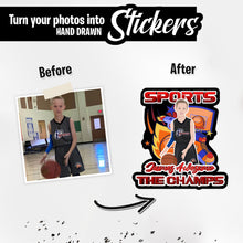Load image into Gallery viewer, Personalized Stickers for Basketball School Sports
