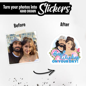 Personalized Stickers for Best Wishes on Your Day