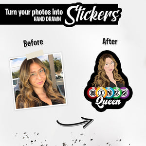 Personalized Stickers for Bingo Mom Queen