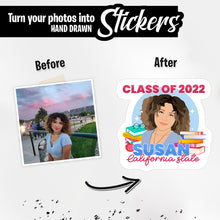 Load image into Gallery viewer, Personalized Stickers for Class of School Name and Year
