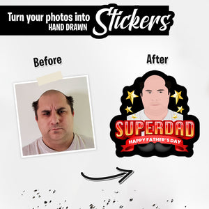 Personalized Stickers for Cusotm Super Dad