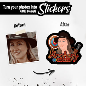 Personalized Stickers for Custom Archery Mom