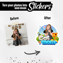 Load image into Gallery viewer, Personalized Stickers for Cute Cat Mom
