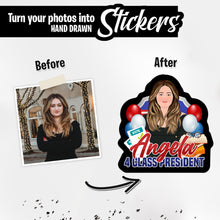 Load image into Gallery viewer, Personalized Stickers for For Class President
