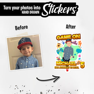 Personalized Stickers for Gaming Happy Birthday