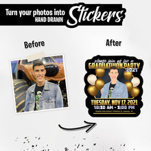 Load image into Gallery viewer, Personalized Stickers for Graduation Party Invitation
