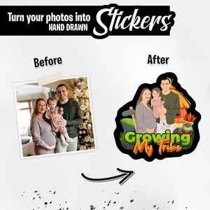 Personalized Stickers for Growing My Tribe Mom