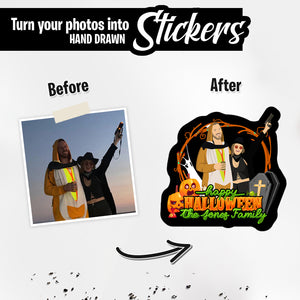 Personalized Stickers for Happy Halloween Family