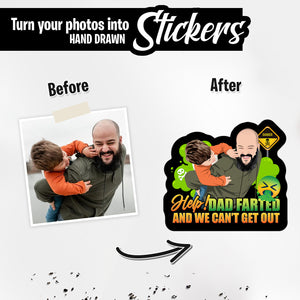 Personalized Stickers for Help Dad Farted