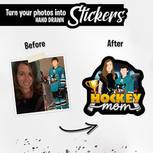 Load image into Gallery viewer, Personalized Stickers for Hockey Mom
