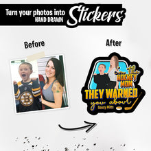 Load image into Gallery viewer, Personalized Stickers for Hockey Mom They Warned You with
