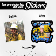 Load image into Gallery viewer, Personalized Stickers for I Love the Smell of Concrete in The Morning
