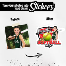 Load image into Gallery viewer, Personalized Stickers for Loving that Softball Life
