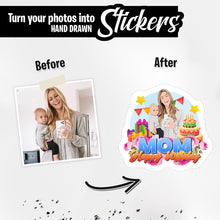 Load image into Gallery viewer, Personalized Stickers for Mom Happy Birthday
