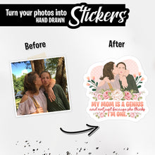 Load image into Gallery viewer, Personalized Stickers for Mom Is a Genius
