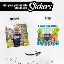 Load image into Gallery viewer, Personalized Stickers for Most Awesome Grandson
