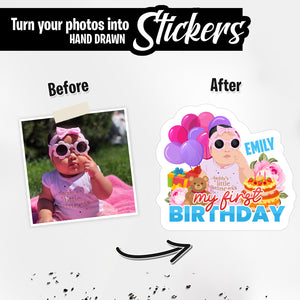 Personalized Stickers for My First Birthday