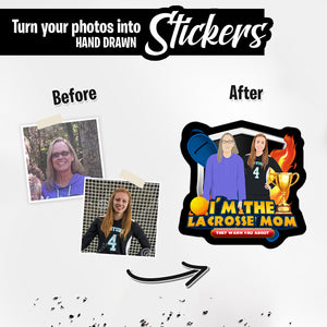 Personalized Stickers for Personalized Lacrosse Mom