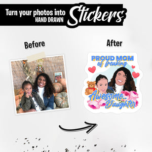 Personalized Stickers for Personalized Mom and Daughter