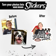 Load image into Gallery viewer, Personalized Stickers for Pitbull Mom
