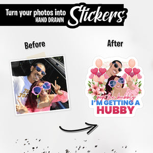 Personalized Stickers for Pop the Bubbly I'm Getting a Hubby